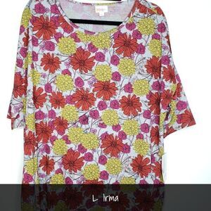 LuLaRoe Irma Tunic Large Floral NEW